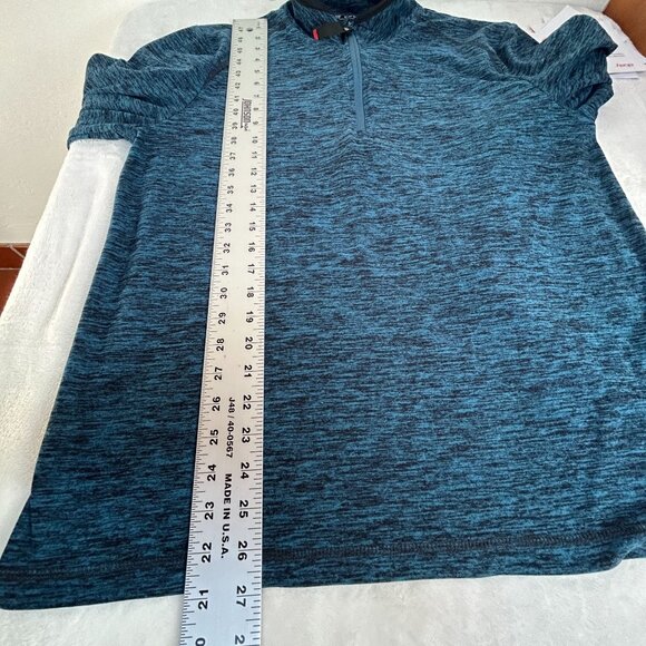 Canada Weather Gear Mens Blue Heather 1/4 Zip Pullover Shirt Large Long Sleeve - Picture 8 of 8